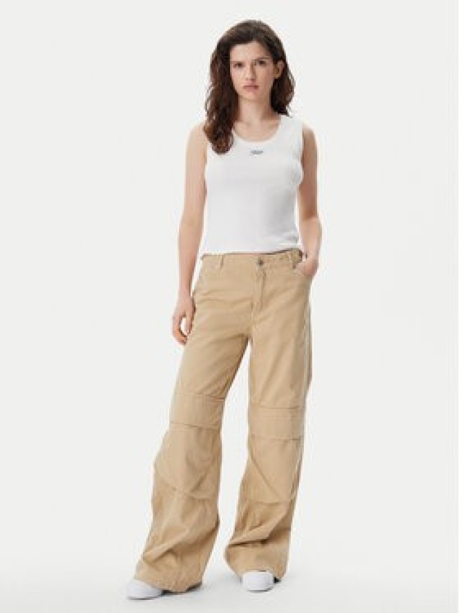 Tommy Jeans Top DW0DW21369 Biały Slim Fit