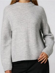 Sweter basic - szary