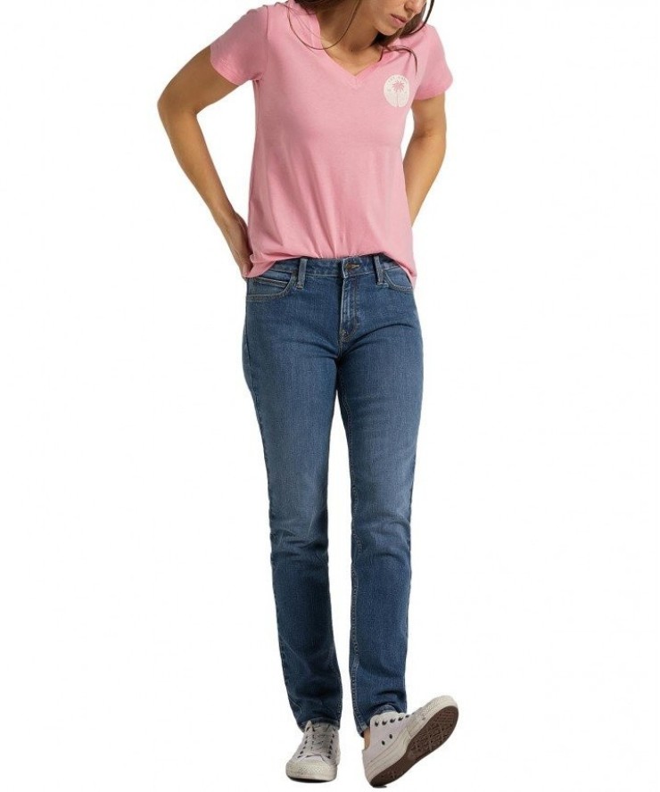 SPODNIE JEANSOWE DAMSKIE LEE Elly MID WORN L305SJVQ 112106215