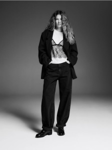 T-shirt z koronkowym topem - złamana biel