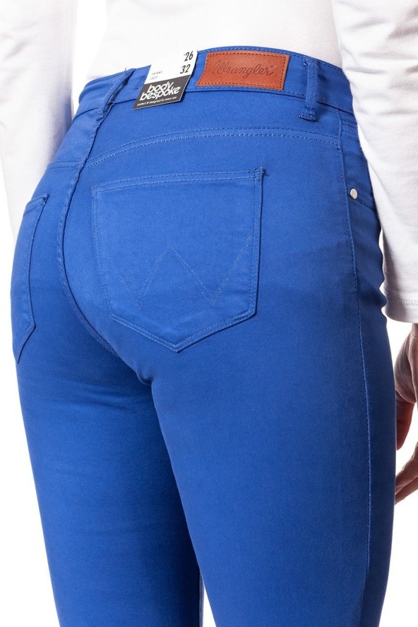 SPODNIE WRANGLER DAMSKIE SKINNY CROP TURKISH SEA W28MHL291 112128460