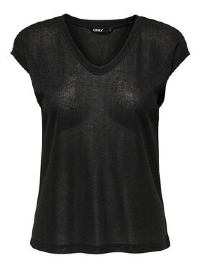ONLY T-Shirt Silvery 15136069 Czarny Loose Fit