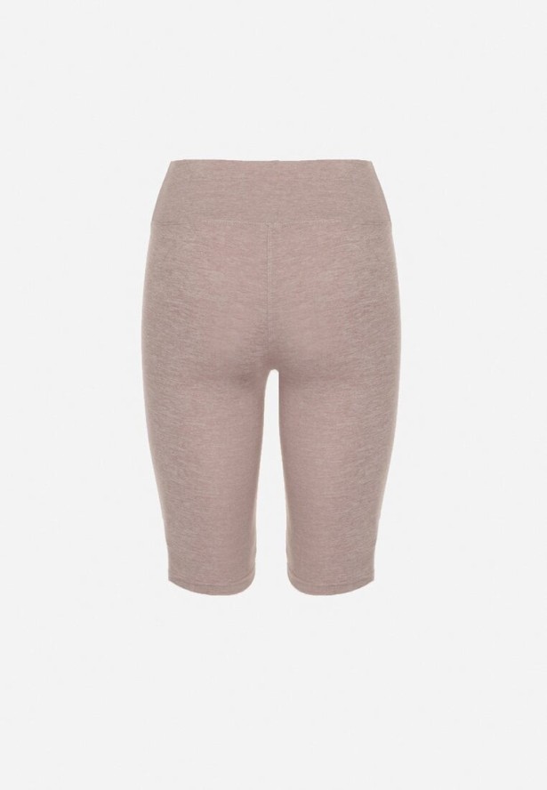 Beżowe Szorty Typu Kolarki z Wysokim Stanem Liradiere