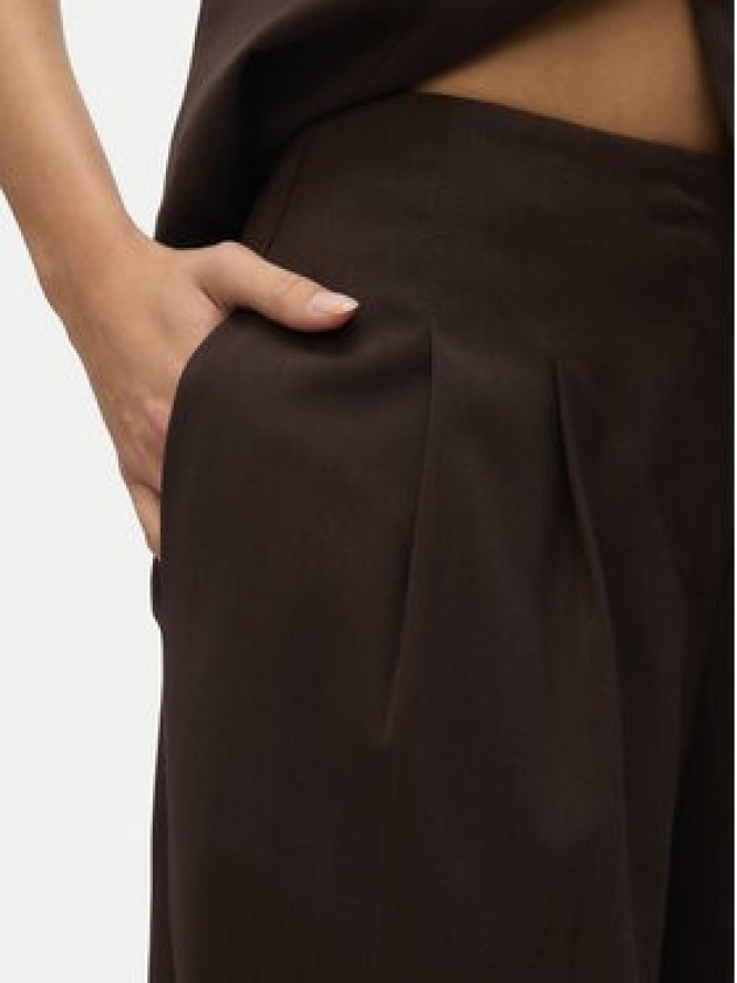 Vero Moda Spodnie materiałowe Sigga 10336315 Brązowy Wide Leg