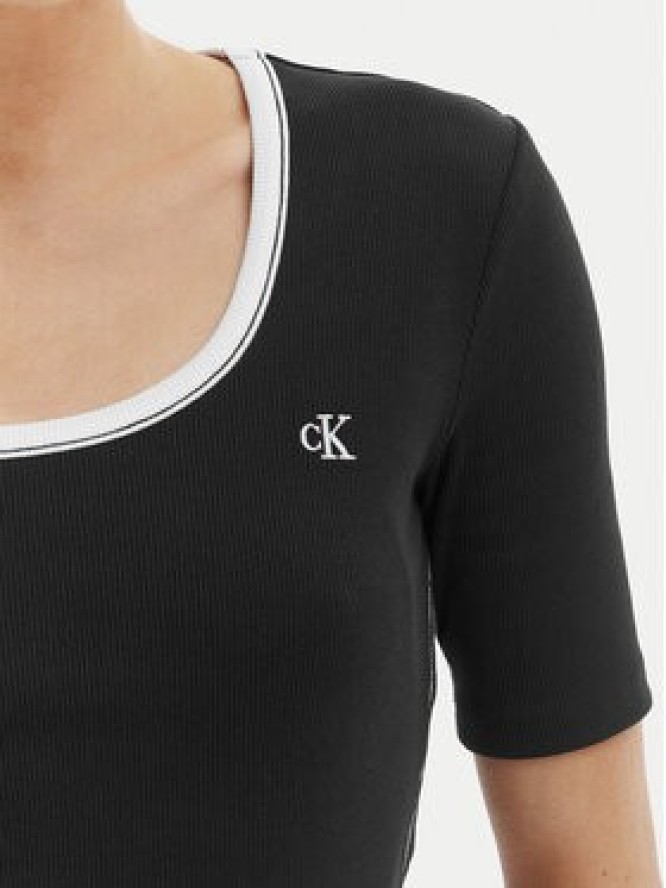 Calvin Klein Jeans Sukienka codzienna LV047F224G Czarny Slim Fit