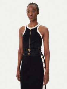 Elisabetta Franchi Top TK-71S-61E2-V270 Czarny Regular Fit