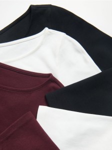 Bawełniany longsleeve - biały