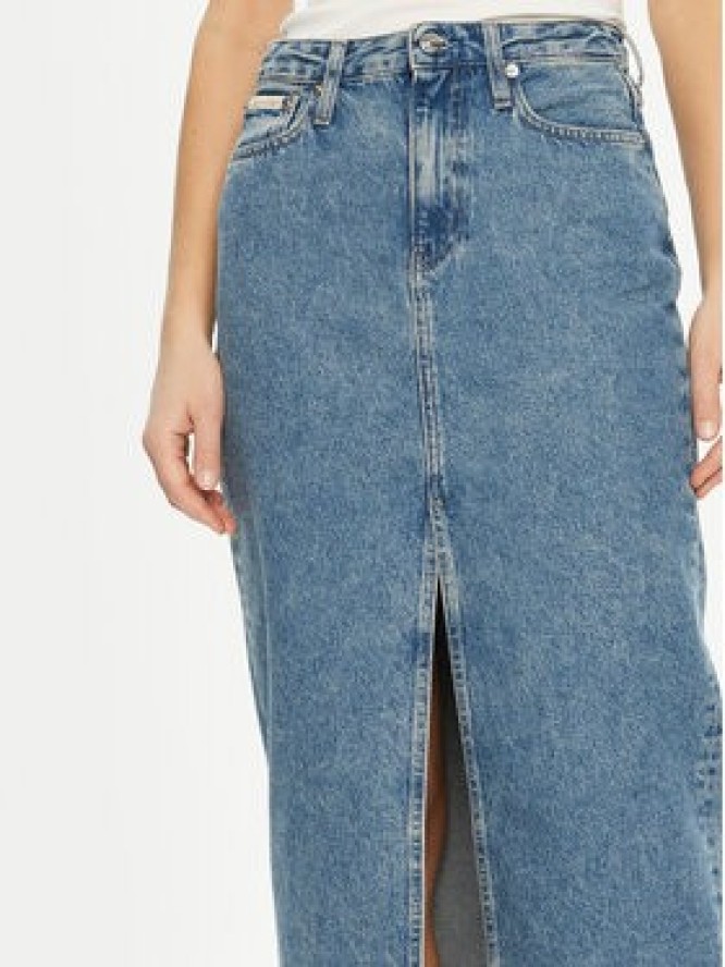 Calvin Klein Jeans Spódnica jeansowa J20J224532 Niebieski Straight Fit