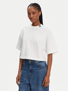 HUGO T-Shirt Damelody 50520187 Biały Relaxed Fit