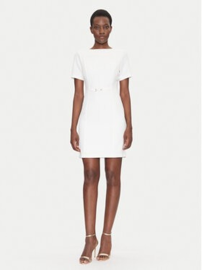 Fracomina Sukienka koktajlowa FS25SD1006W42901 Biały Regular Fit