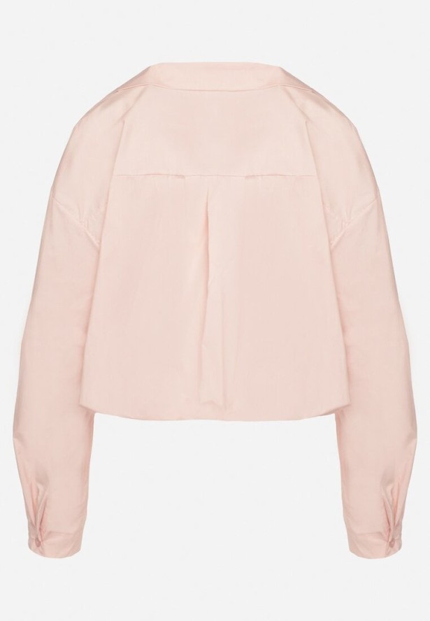 Różowa Bawełniana Koszula i Top na Ramiączkach z Koronką Odarriva