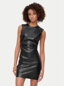 ONLY Sukienka z imitacji skóry Mone 15360231 Czarny Slim Fit