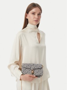 Tommy Hilfiger Torebka Th Heritage Chain Cross Jacquard AW0AW19320 Granatowy