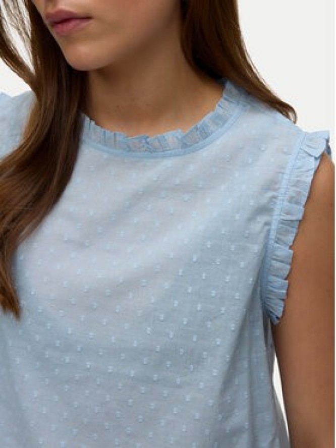 Vero Moda Top Trine 10342734 Niebieski jasny Regular Fit