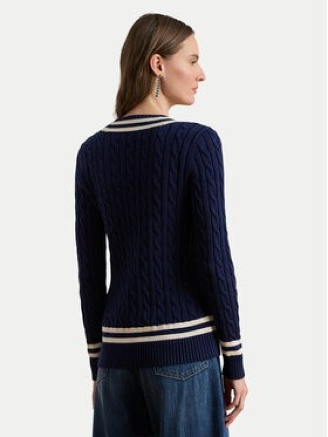 LAUREN RALPH LAUREN Sweter 200B22020002 Granatowy Relaxed Fit