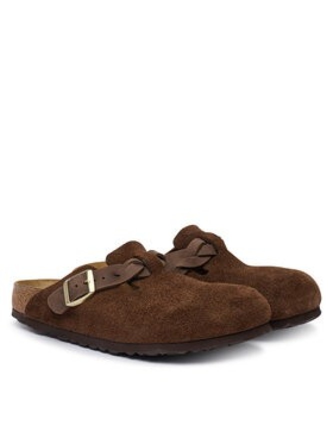Birkenstock Klapki Boston Braided 1031716 Brązowy