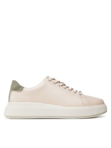 Calvin Klein Sneakersy Cupsole Lace Up Lth HW0HW02540 Beżowy