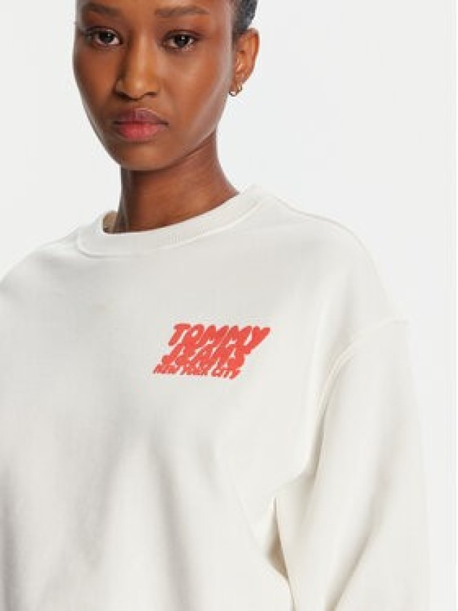 Tommy Jeans Bluza DW0DW21345 Biały Relaxed Fit