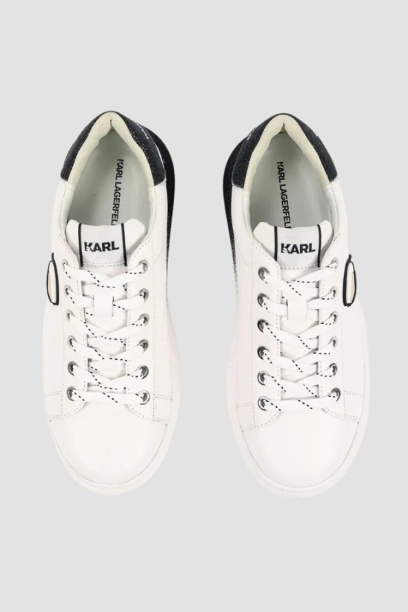 KARL LAGERFELD Białe damskie sneakersy KAPRI Ombre NFT Lo Lace, Rozmiar 40