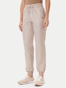 Guess Spodnie dresowe V5YB14 WHFU0 Beżowy Regular Fit