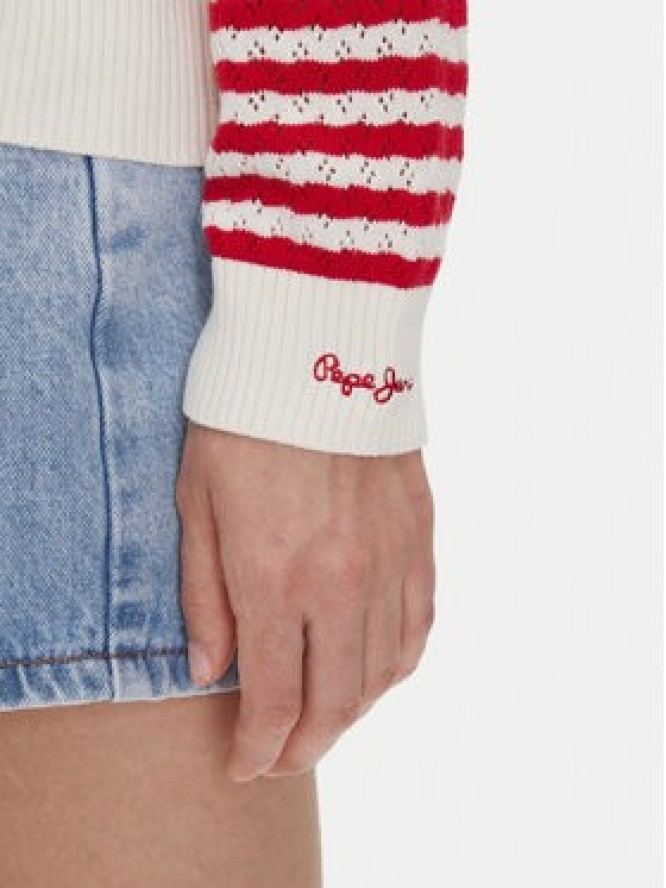 Pepe Jeans Sweter Poppy PL702278 Czerwony Regular Fit