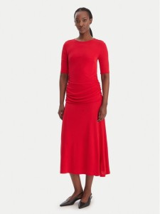 Tommy Hilfiger Sukienka koktajlowa Festive WW0WW47872 Czerwony Slim Fit