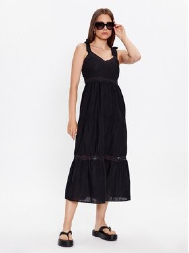 Brave Soul Sukienka letnia LDRW-569LEILA Czarny Relaxed Fit