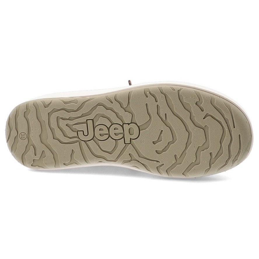 Szare Półbuty Jeep Wsuwane Obuwie Damskie