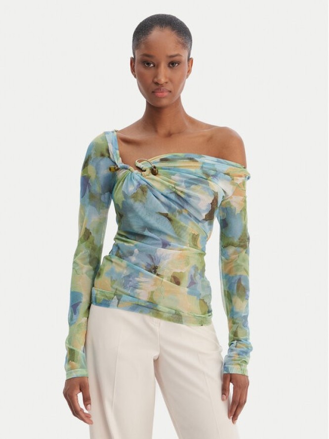 Bardot Bluzka Marisol 60306TB Zielony Slim Fit