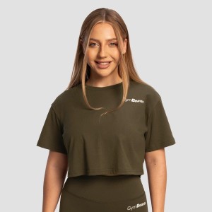 Koszulka damska fitness cropped z krótkim rękawem Limitless