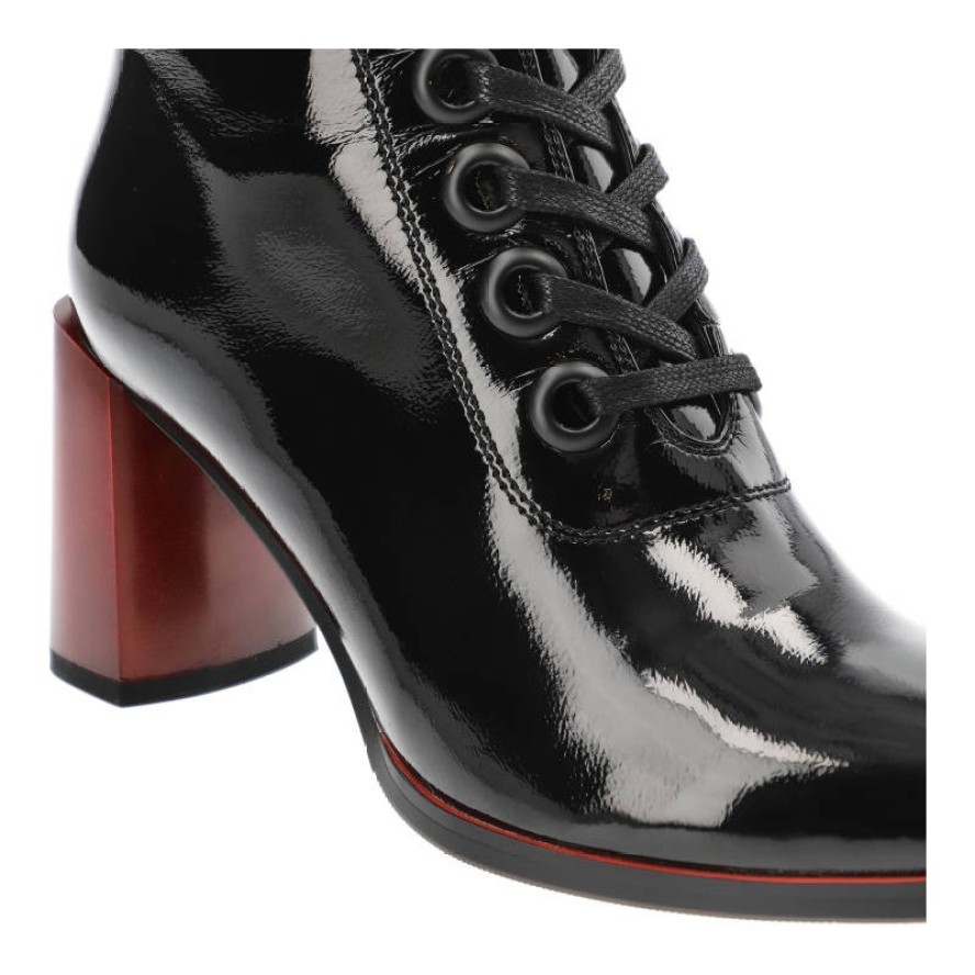 Czarne Botki S.Barski Damskie Buty Na Obcasie