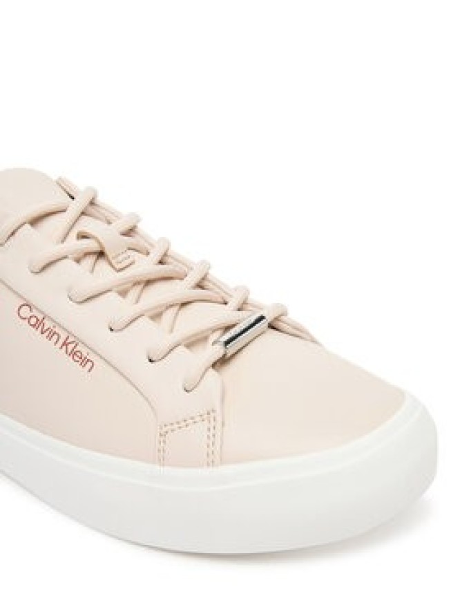 Calvin Klein Sneakersy Vulc Lace Up Lth W/Sue Bt HW0HW02571 Beżowy