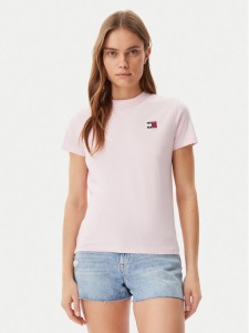 Tommy Jeans T-Shirt DW0DW20153 Różowy Regular Fit