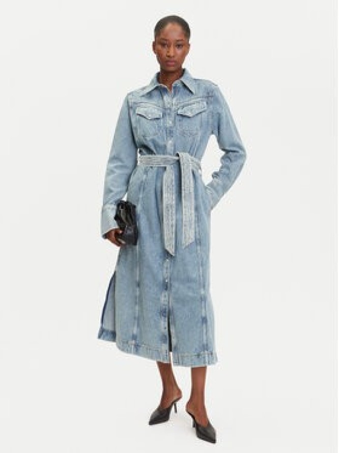 BOSS Sukienka jeansowa 50546068 Niebieski Regular Fit