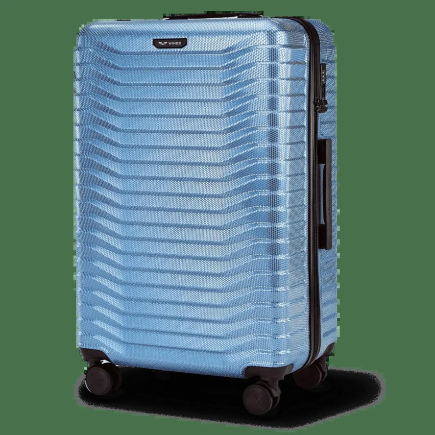 Walizka DUŻA WINGS PC SEA EAGLE 2.0 28" SILVER BLUE