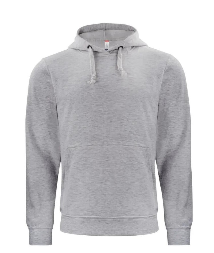 clique Basic Hoody unisex szary melanż - miękki, odporny materiał – grey melange
