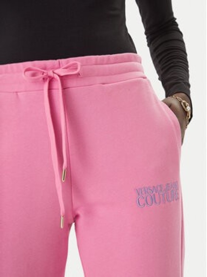 Versace Jeans Couture Spodnie dresowe 80HAAT01 CF01T Różowy Regular Fit