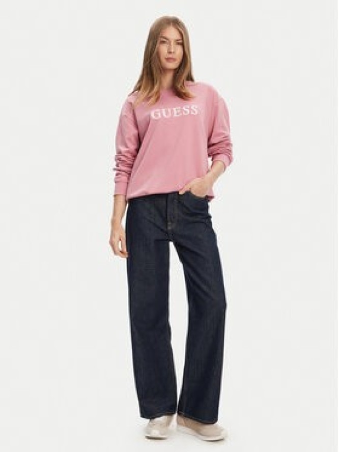 Guess Bluza O5RQ03 KCO31 Różowy Regular Fit