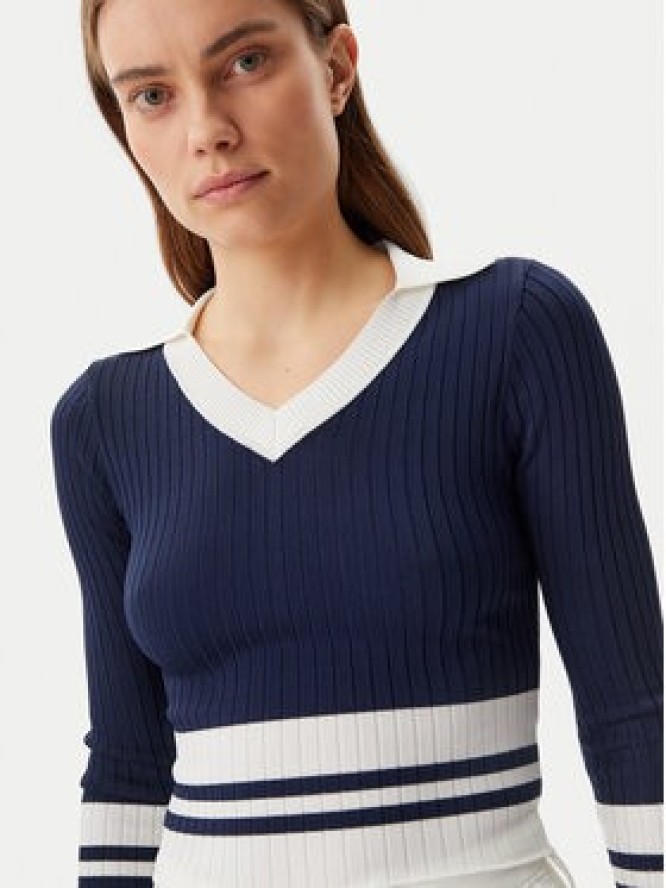 Guess Sweter W5GR46 Z3L10 Granatowy Regular Fit