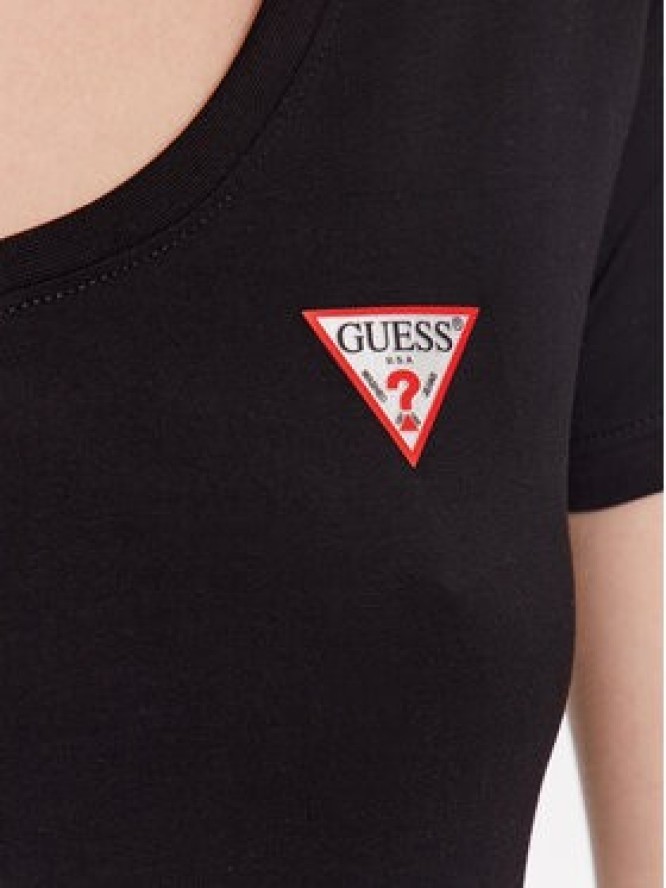 Guess T-Shirt W2YI45 J1314 Czarny Slim Fit