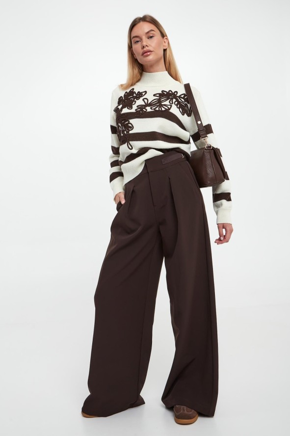 Sweter damski wełniany w paski ERMANNO FIRENZE