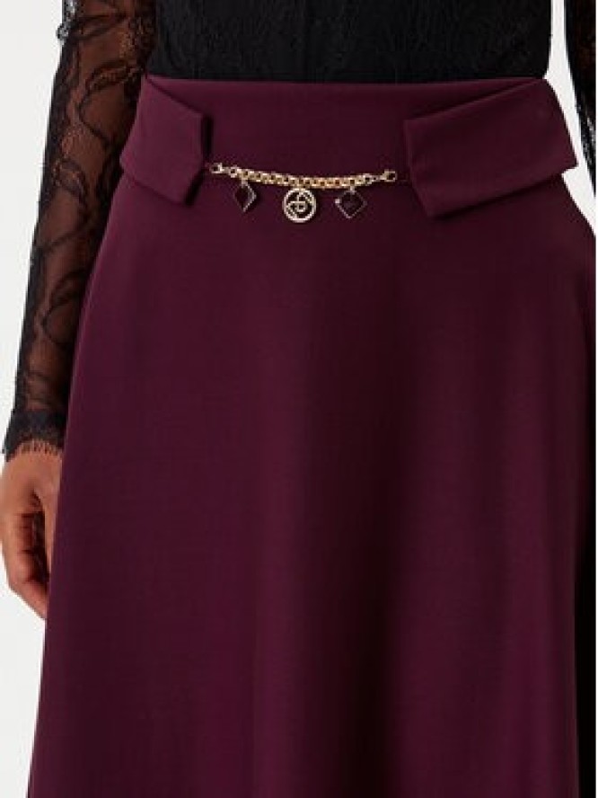 Rinascimento Spódnica trapezowa CFC0126216003 Bordowy Regular Fit