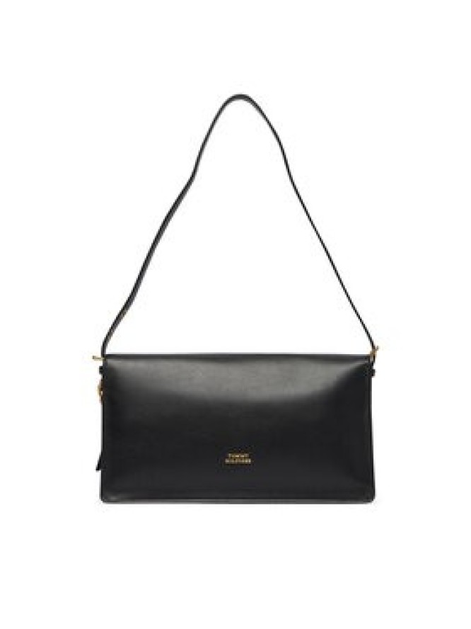 Tommy Hilfiger Torebka Crest Leather Conv Shoulder Bag AW0AW19015 Czarny