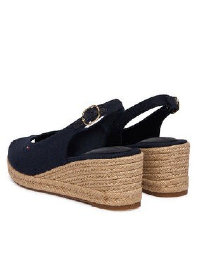 Tommy Hilfiger Espadryle Mid Wedge Espad Slingback FW0FW09228 Granatowy