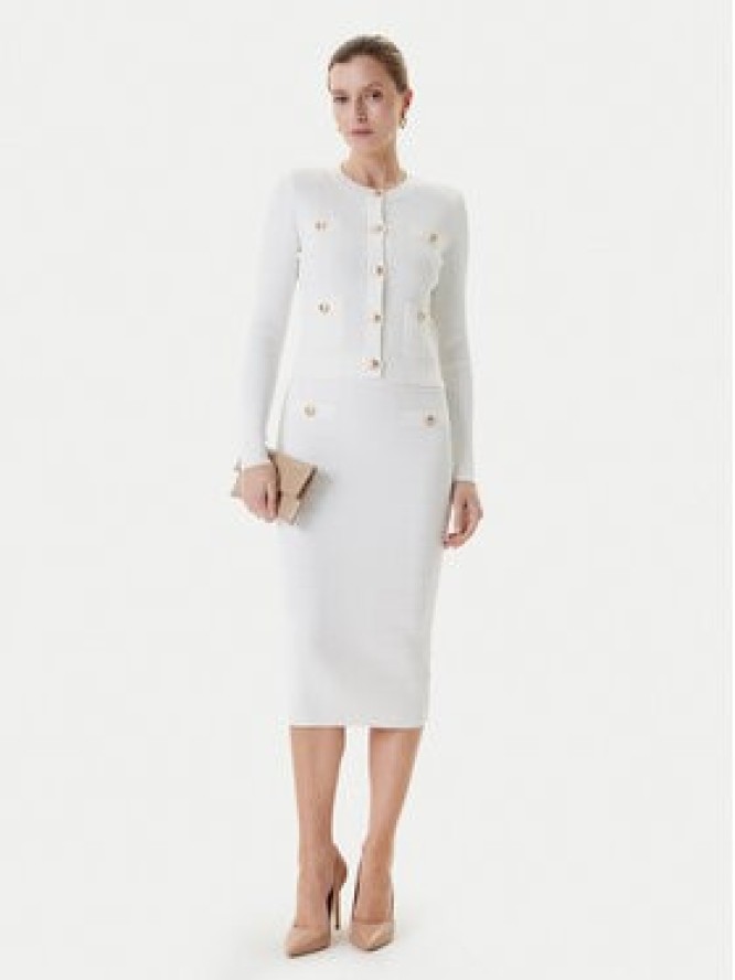 Guess Spódnica ołówkowa W5YD66 Z0130 Biały Slim Fit