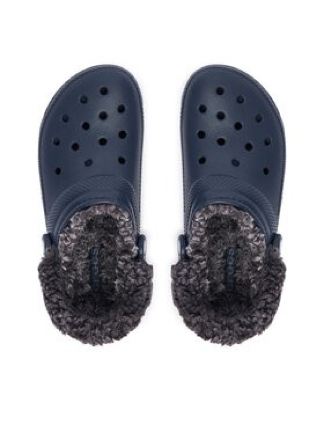 Crocs Klapki Classic Fleece Lined Clog Quartz 211396 Granatowy