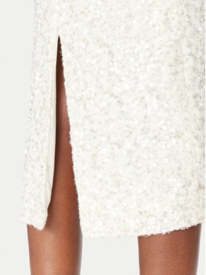 ViCOLO Spódnica midi TS0397 Biały Regular Fit