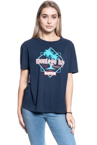 DAMSKI T-SHIRT WRANGLER BOYFRIEND TEE NAVY W7Q2GH114 112132080