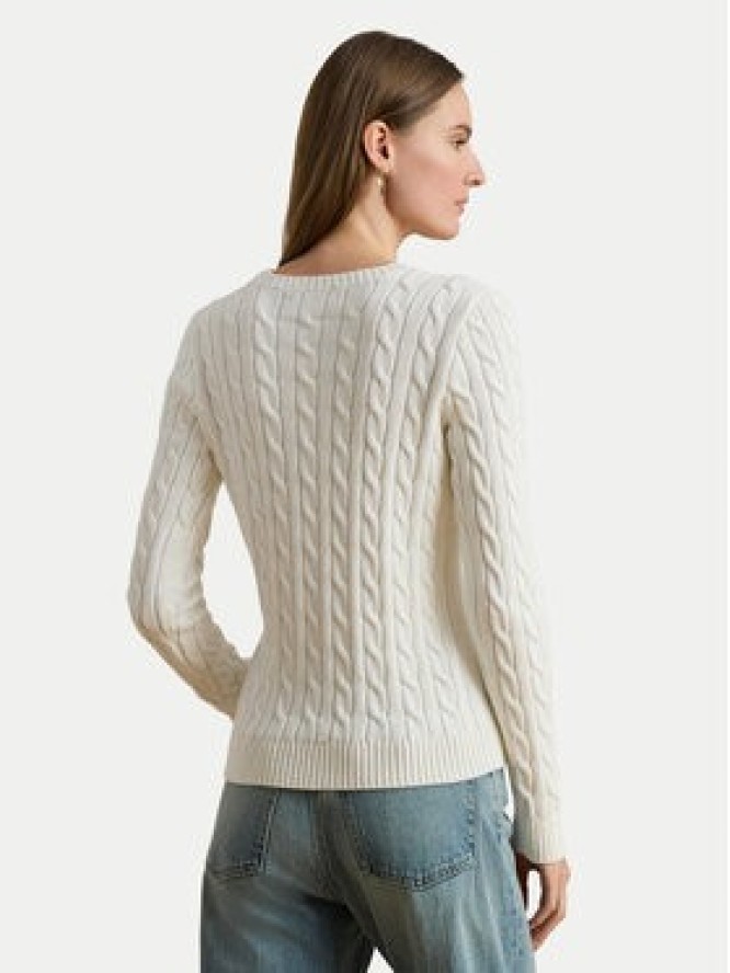 LAUREN RALPH LAUREN Sweter 200P03508003 Biały Slim Fit