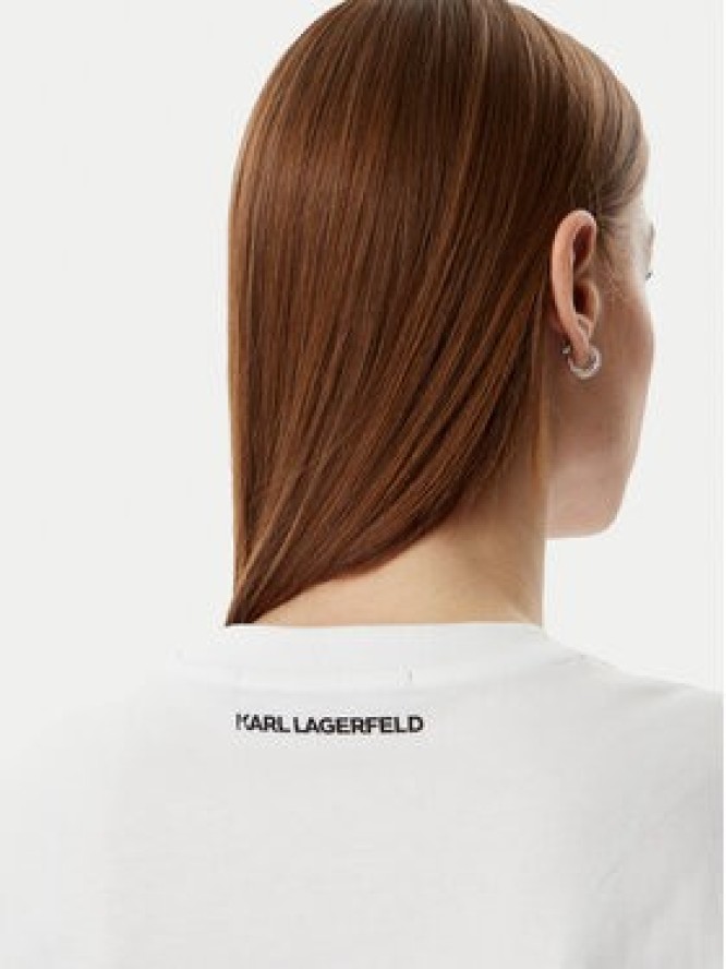 KARL LAGERFELD T-Shirt B2W17081 Biały Regular Fit